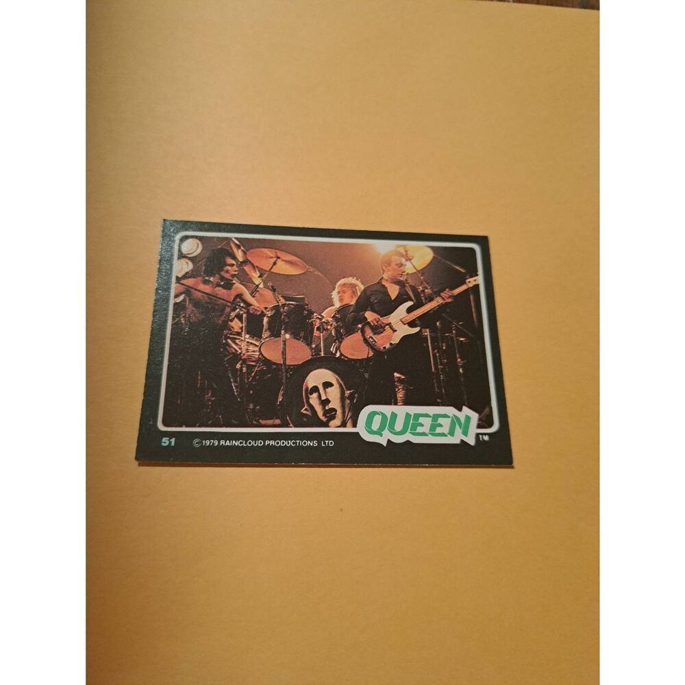 Vintage 1979 Raincloud Productions Queen Trading Card #51 Rock Band Memorabilia
